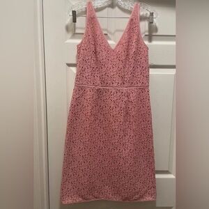 Vintage Ann Taylor Pink Floral Cotton Dress Size 4